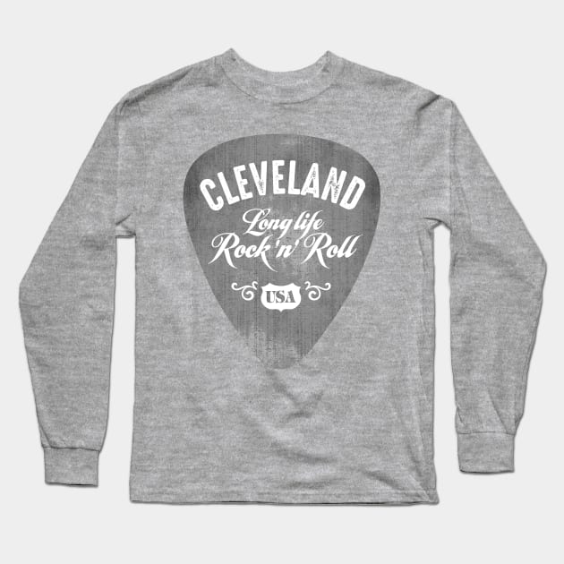 Cleveland Long Life Rock And Roll USA Long Sleeve T-Shirt by Designkix